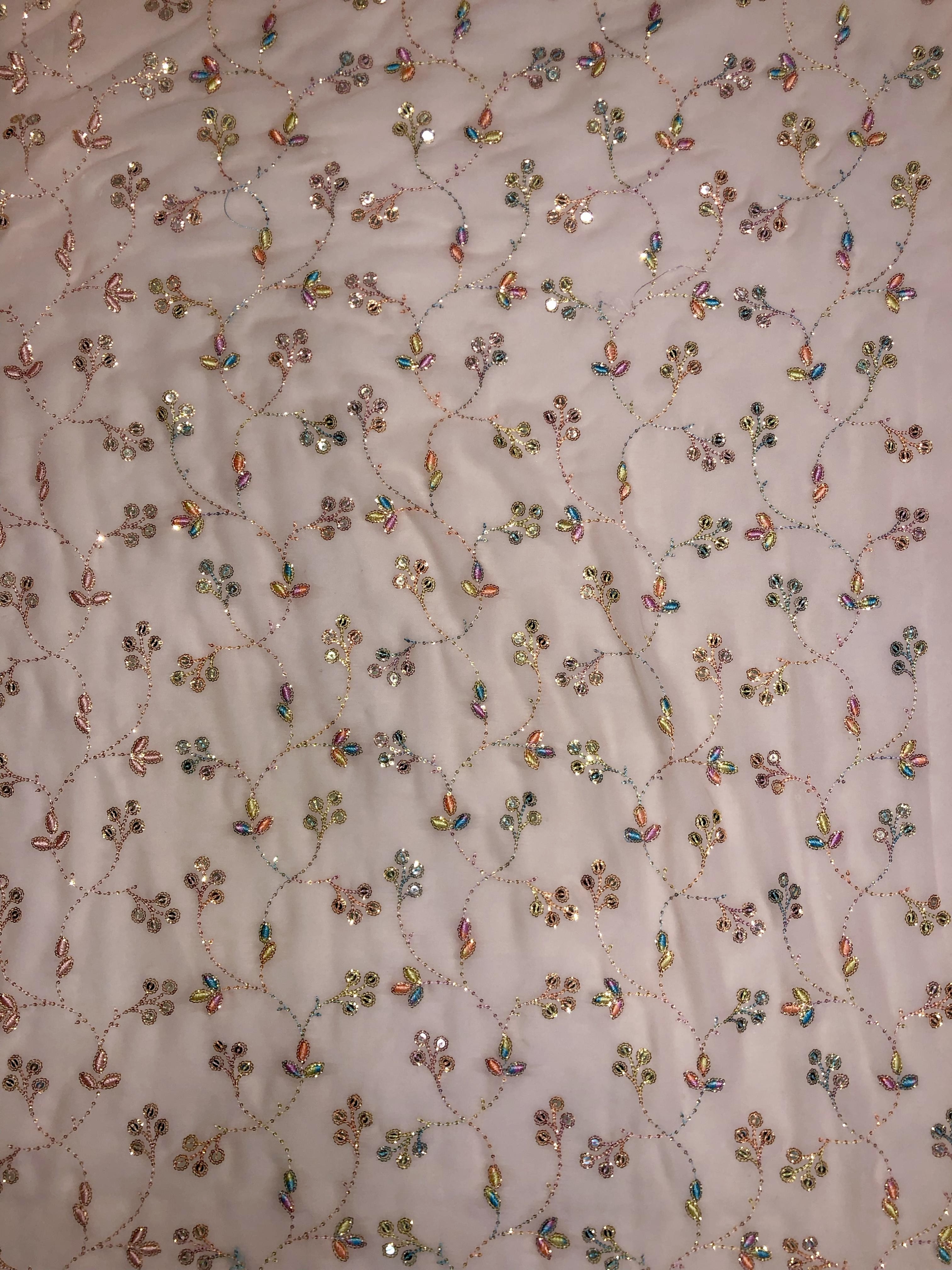 Embroidered Polyester Fabric - 4